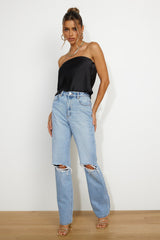 ABRAND A '94 High Straight Suzie Rip Jeans Light Vintage Blue
