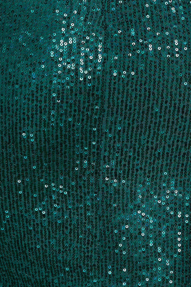 Dazzle Girl Sequin Midi Dress Green