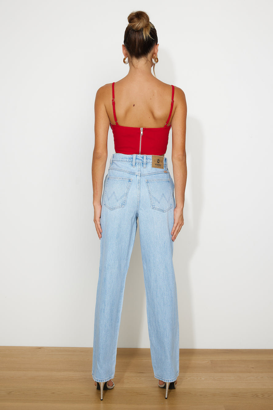 Glam Look Crop Top Red