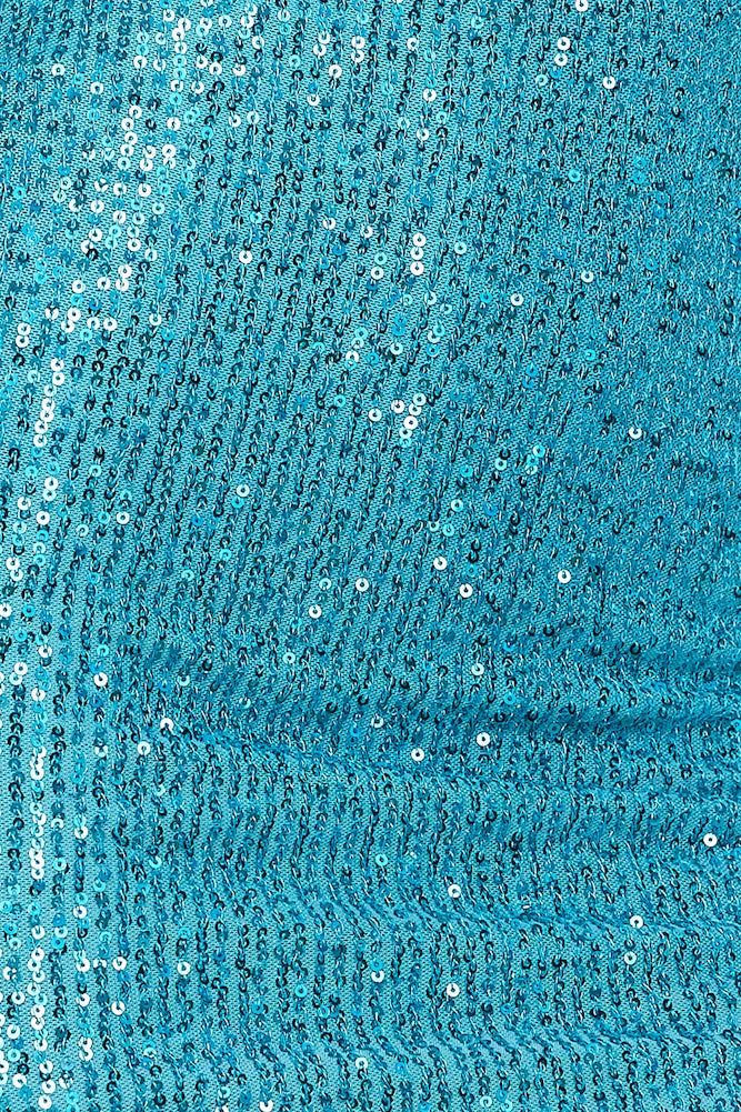 Calling Party Girls Sequin Mini Dress Aqua