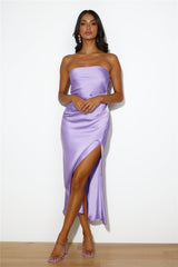 Lover Of Style Satin Maxi Dress Purple