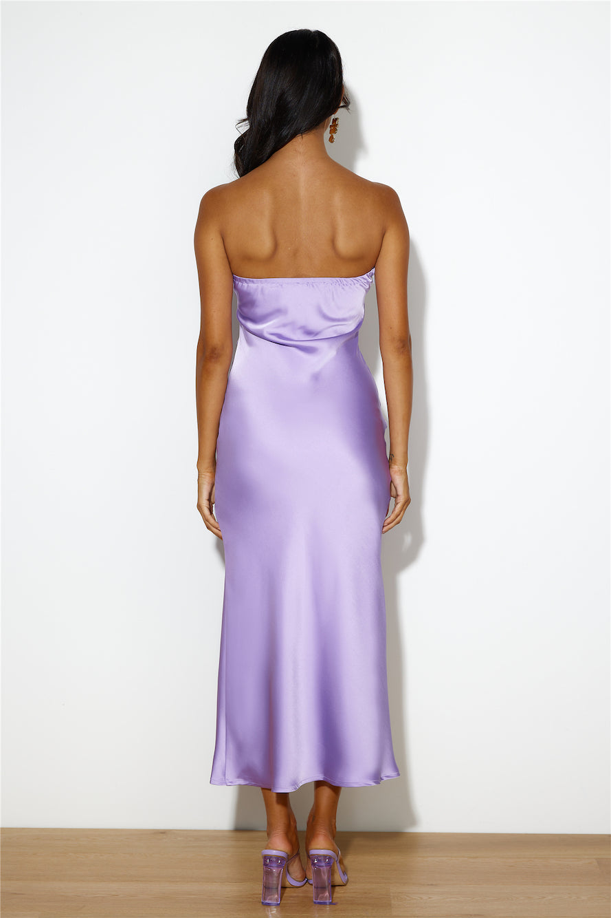 Lover Of Style Satin Maxi Dress Purple
