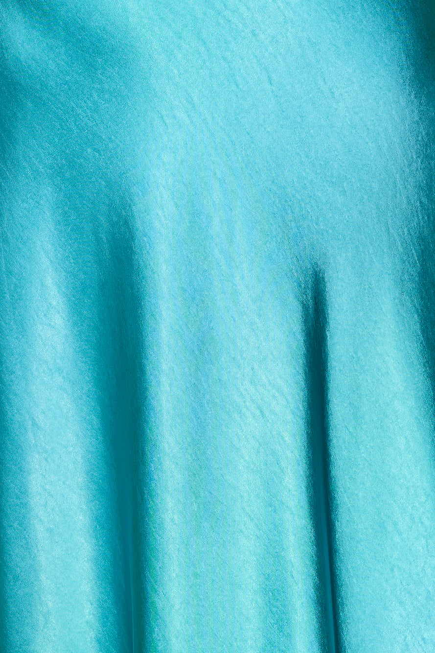 Dreams Of Silk Maxi Dress Aqua