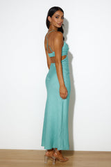 Fancy Brunch Date Midi Dress Sage