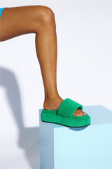 ALIAS MAE Bree Slides Green Terry