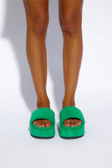 ALIAS MAE Bree Slides Green Terry
