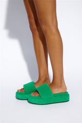 ALIAS MAE Bree Slides Green Terry