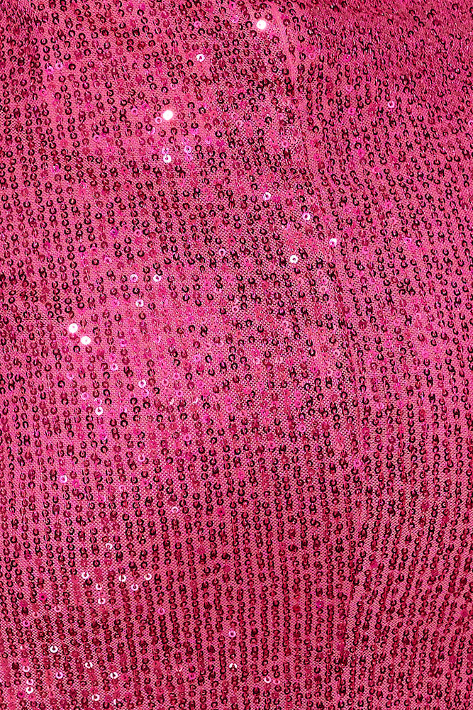 Mirror Magic Sequin Mini Dress Pink