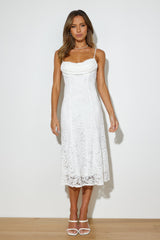 Garden Parties Midi Dress White