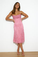 Garden Parties Midi Dress Pink