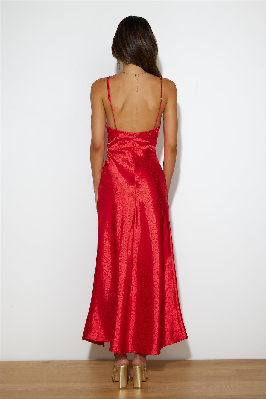 Charming Dance Maxi Dress Red