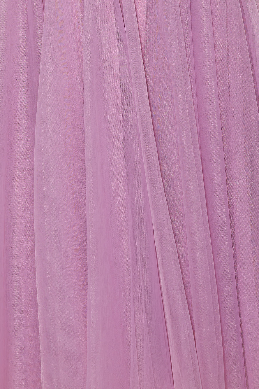 Glam Feeling Tulle Midi Dress Pink