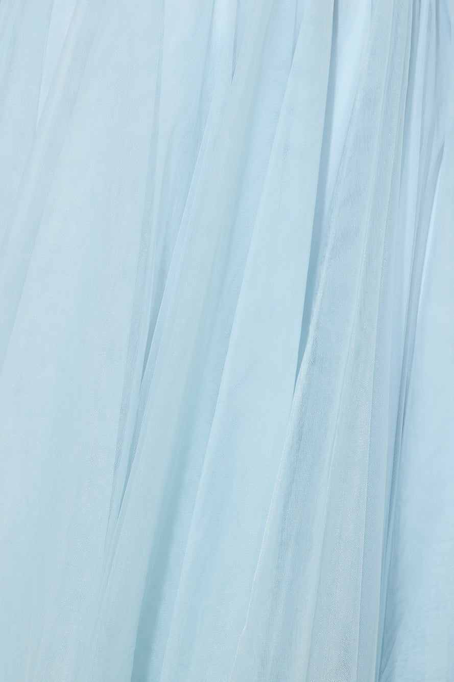 Glam Feeling Tulle Midi Dress Blue