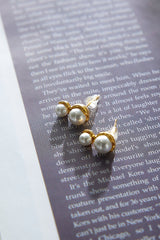 Pearl Drop Earrings Gold