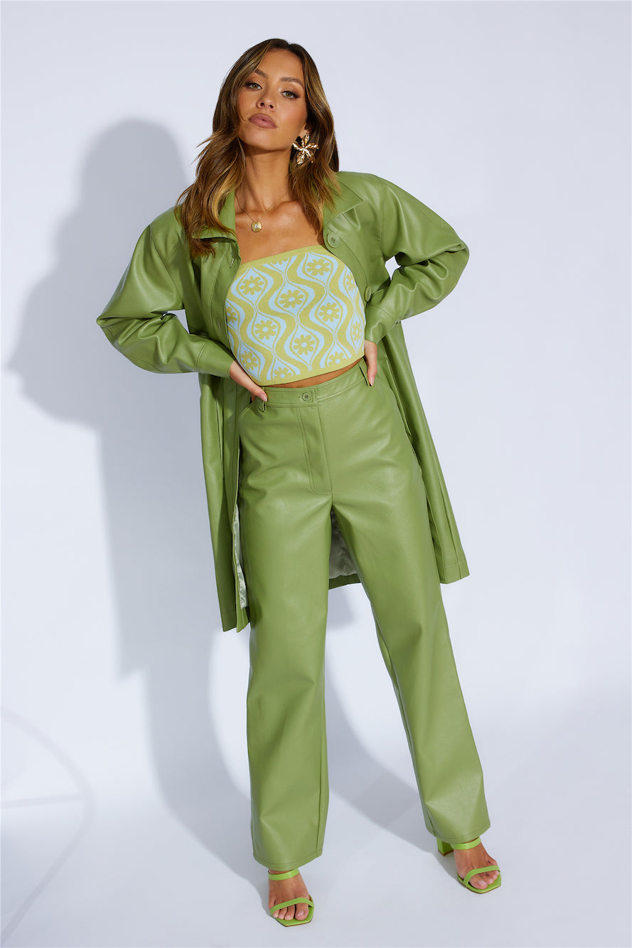 FINDERS KEEPERS Mia Pu Pants Khaki