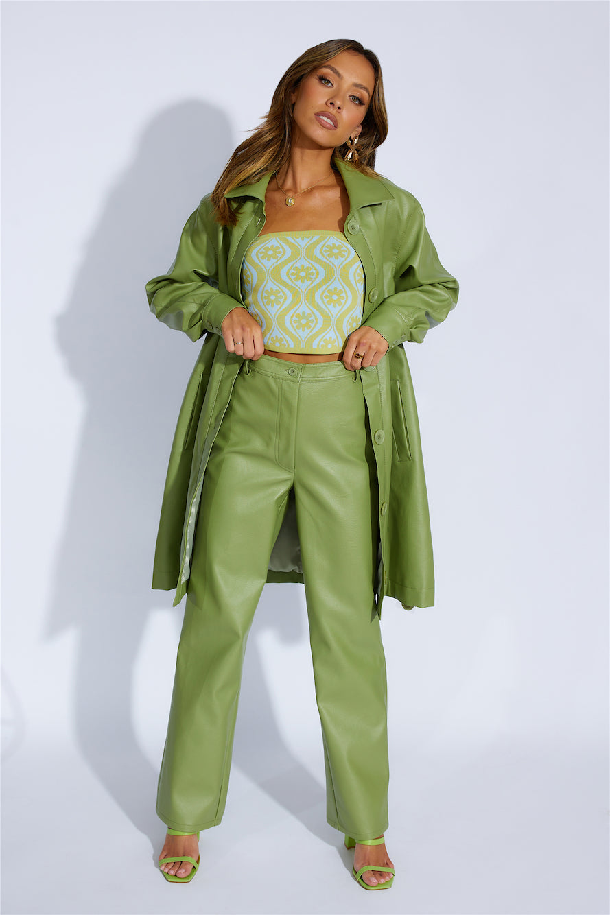 FINDERS KEEPERS Mia Pu Pants Khaki