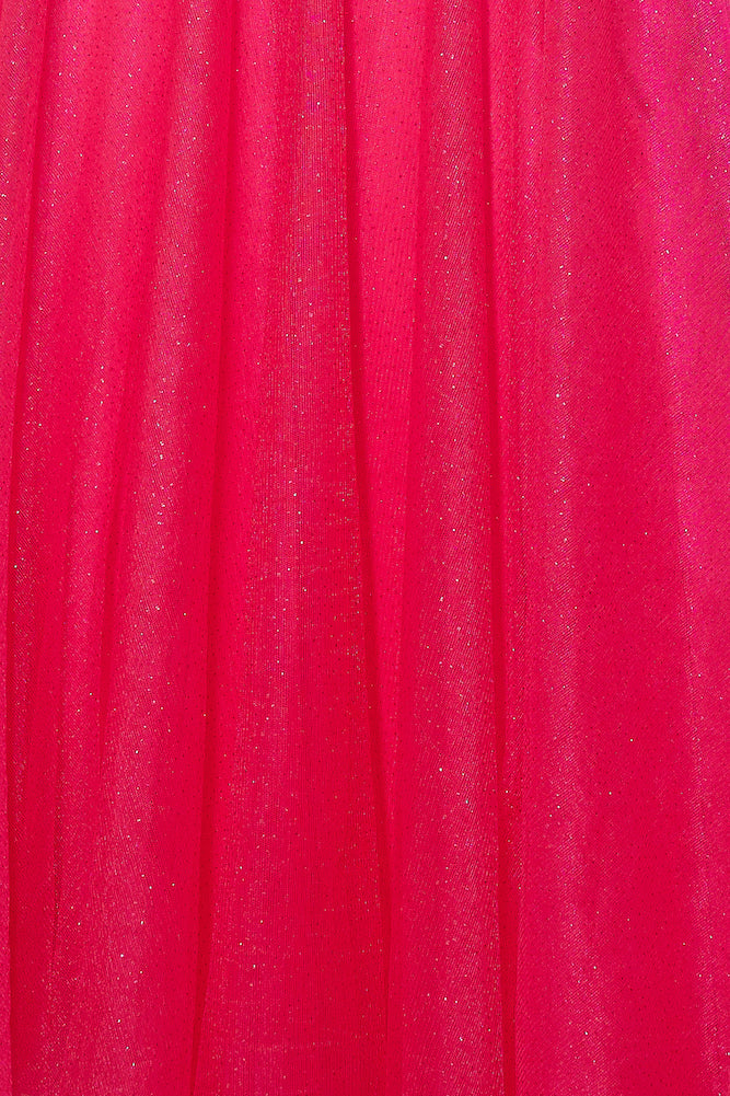 Glitter Sprinkle Midi Dress Fuchsia