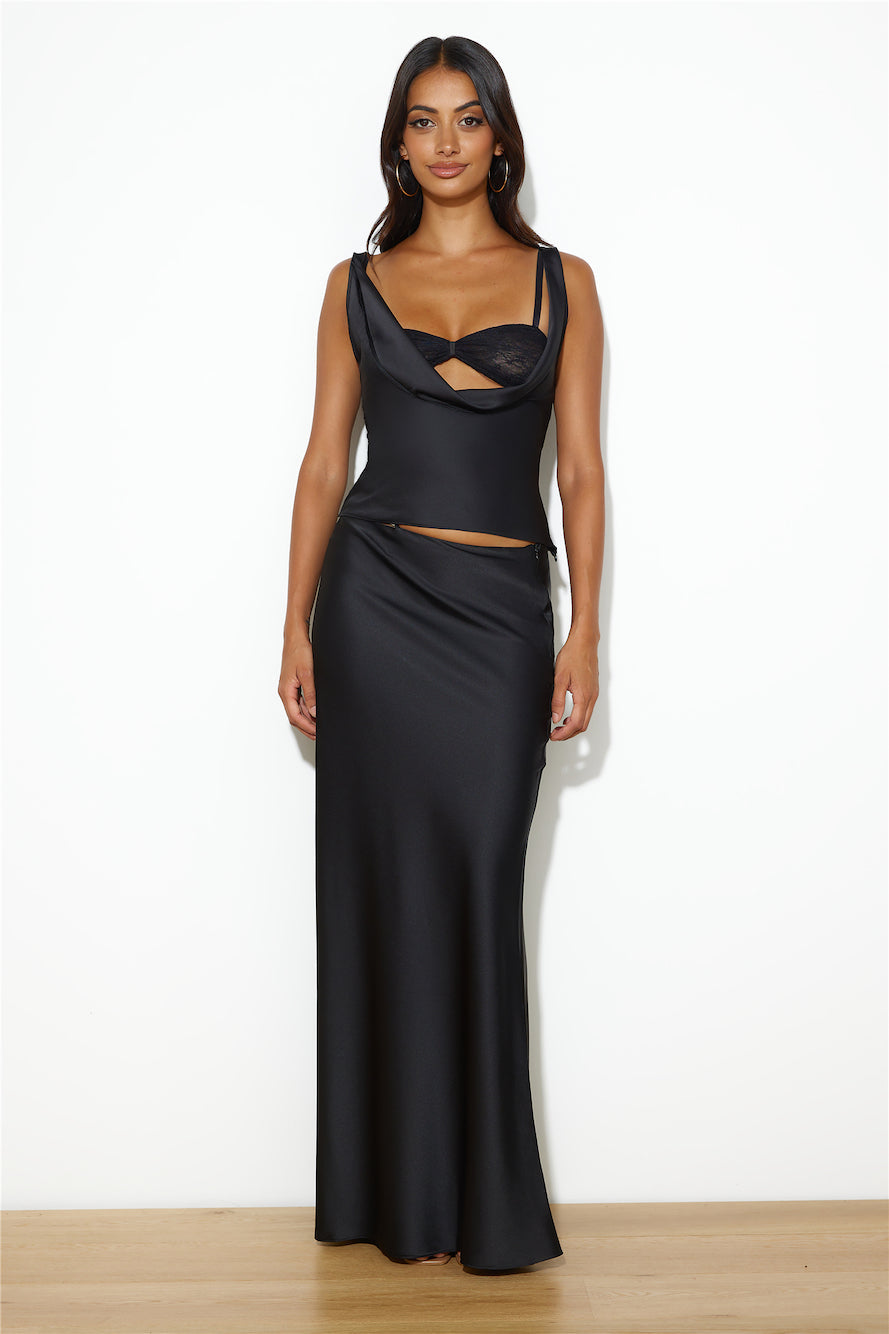 LIONESS Marmont Maxi Skirt Ink