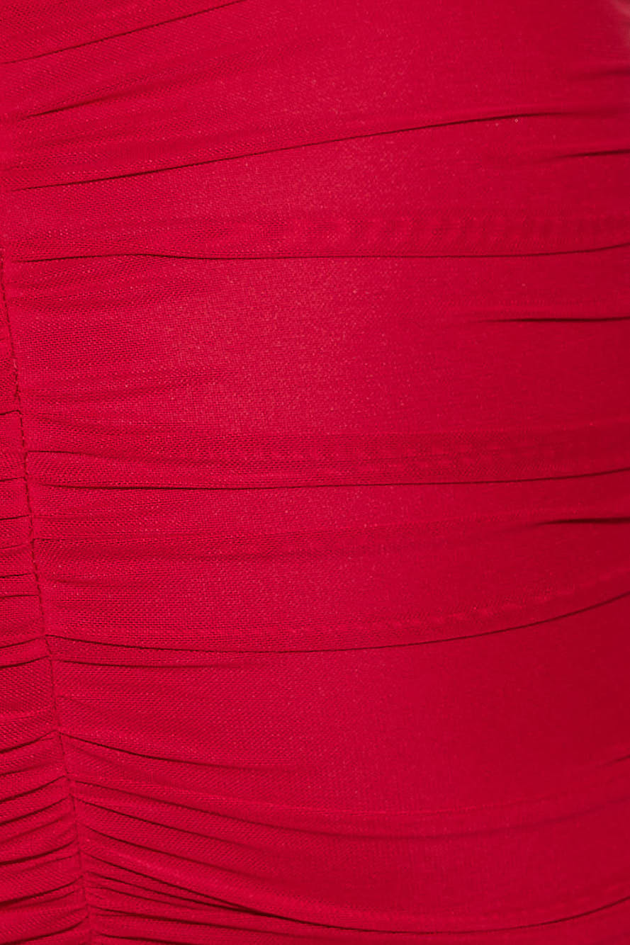 Only Clubs Mini Dress Maroon