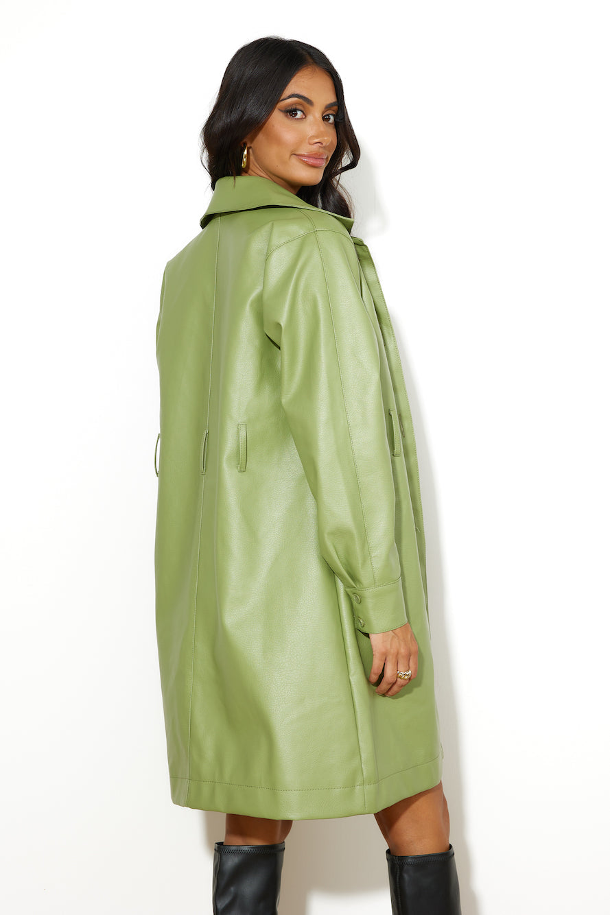 FINDERS KEEPERS Mia Pu Trench Coat Khaki