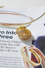 18k Gold Plated Statement Hoop Earrings Gold