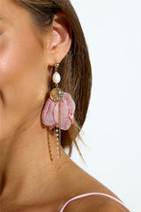 18k Gold Plated Soft As A Petal Earrings Gold