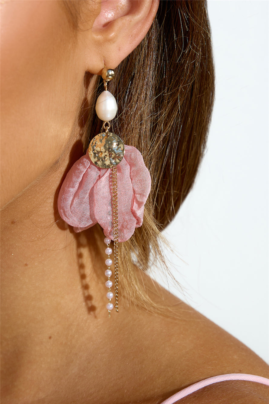 18k Gold Plated Soft As A Petal Earrings Gold