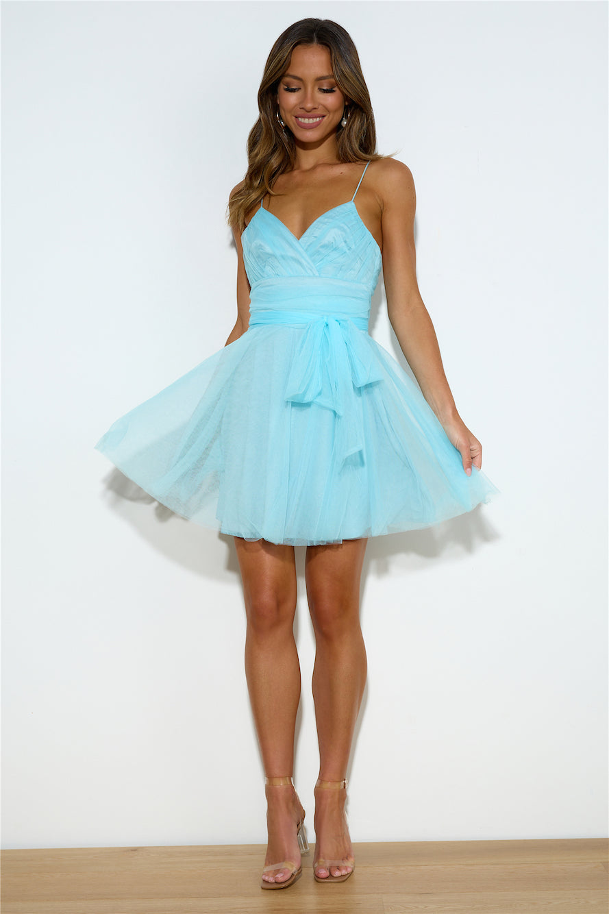 Flow With Her Mini Dress Blue