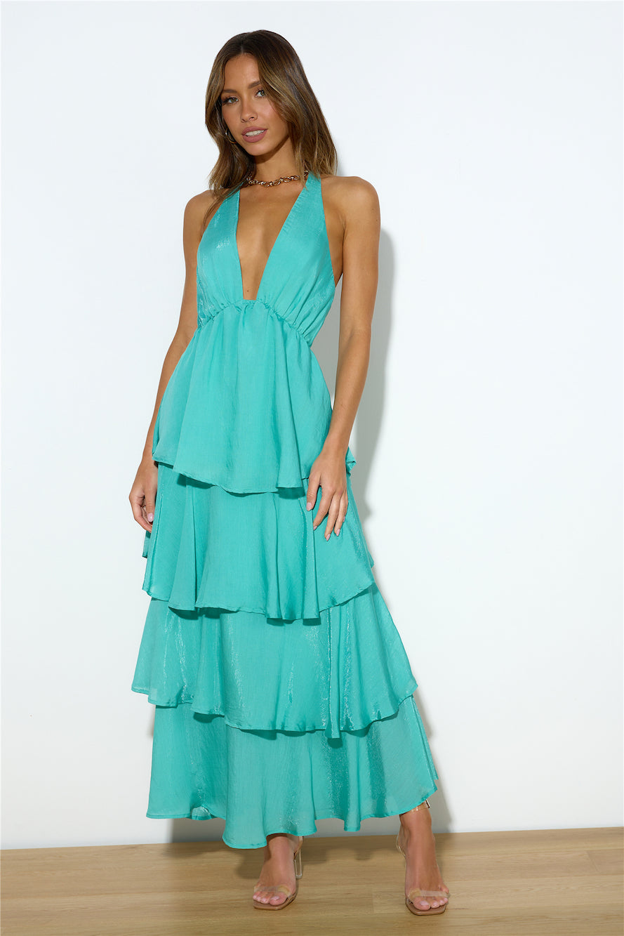 Luxe Vacation Maxi Dress Teal