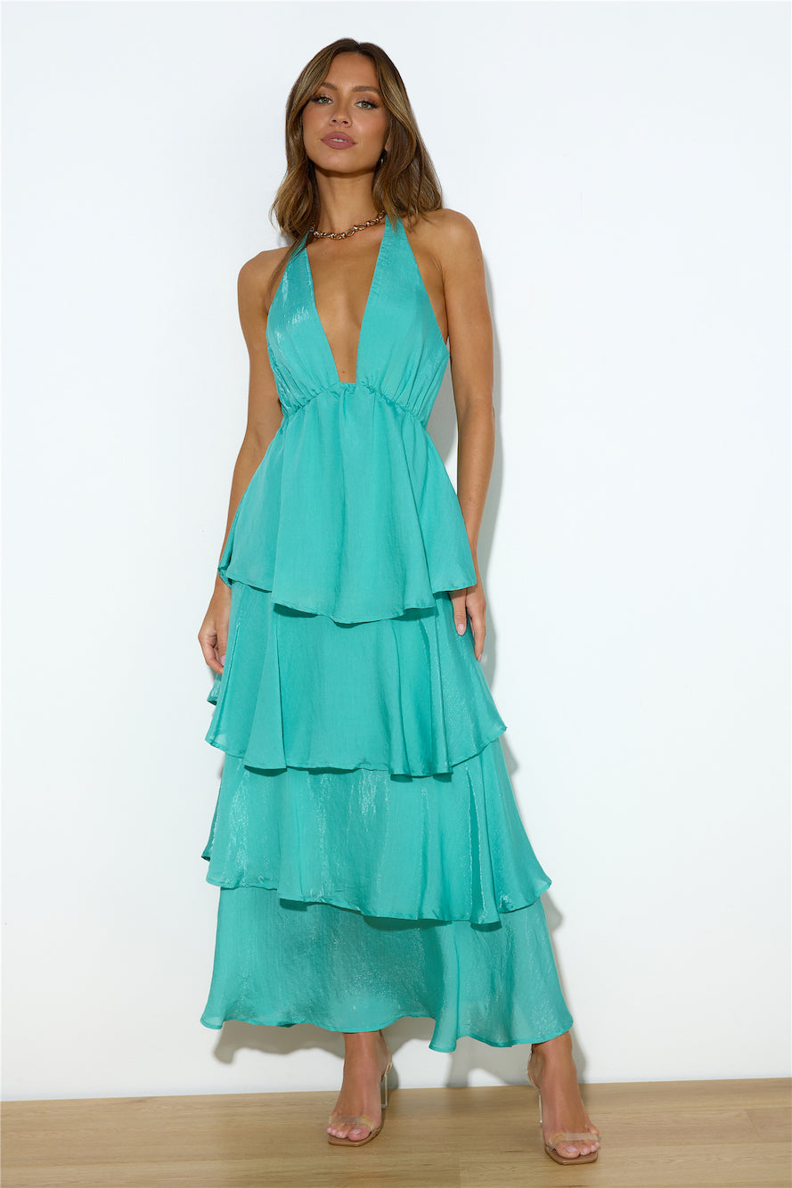 Luxe Vacation Maxi Dress Teal