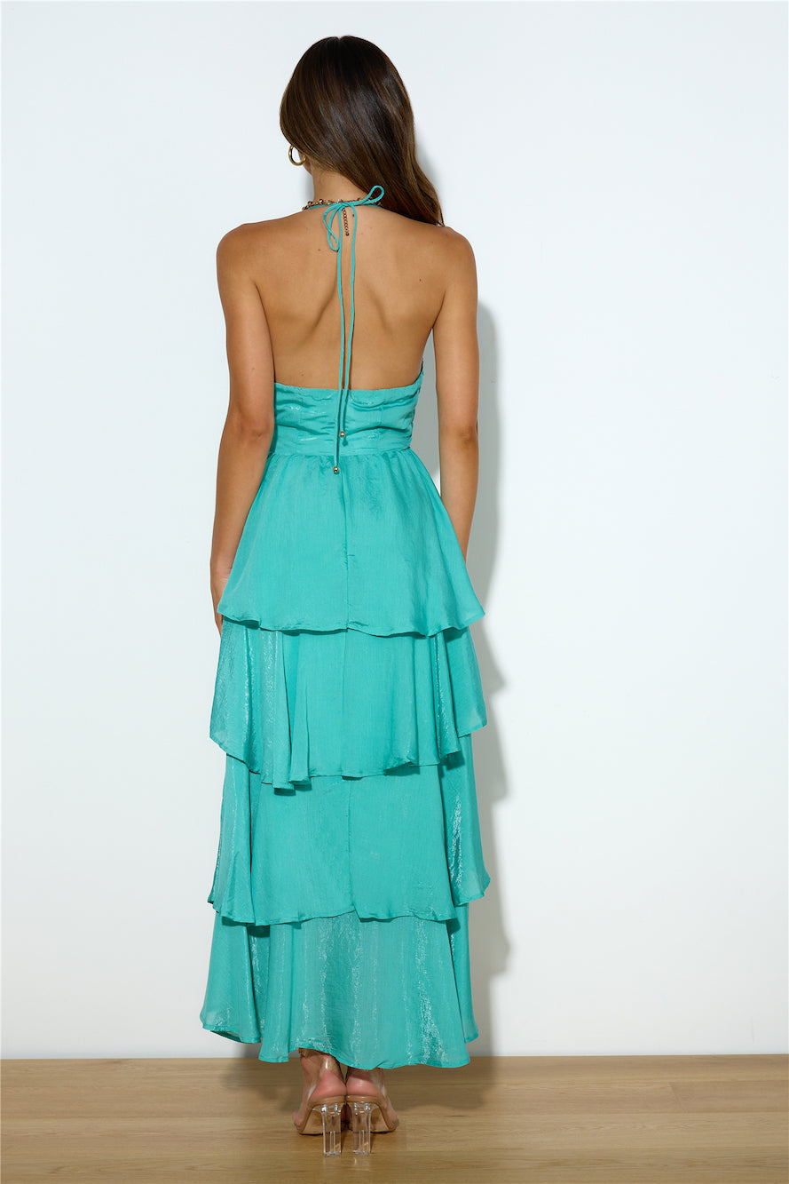 Luxe Vacation Maxi Dress Teal