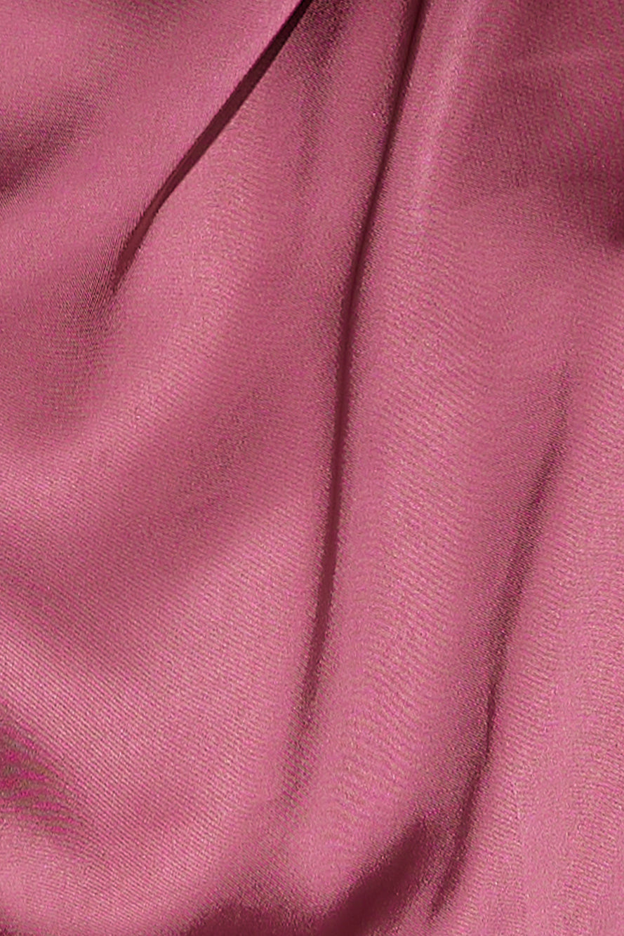 On A Drive Satin Romper Rose
