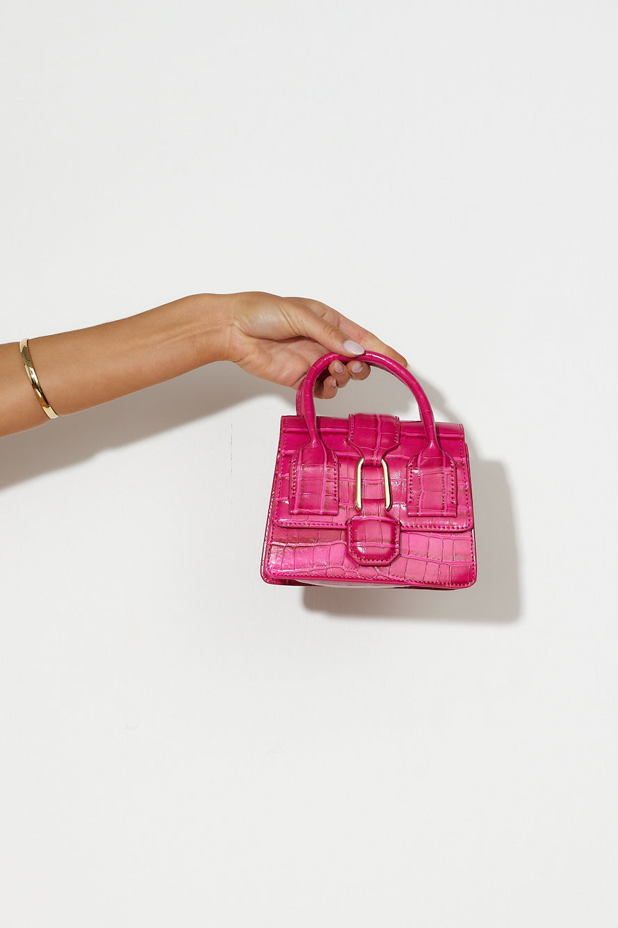 BILLINI Abby Handle Bag Wildberry Croc