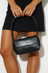 BILLINI Izalia Shoulder Bag Black Croc