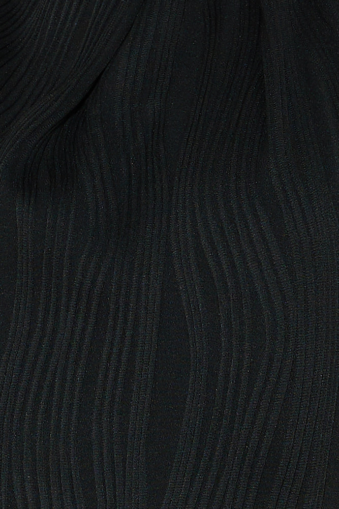 Beach Waves Midi Dress Black
