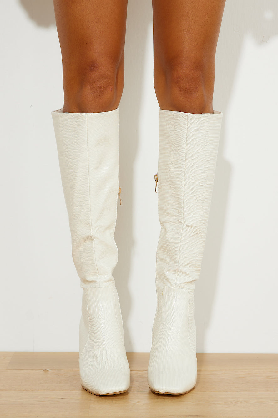 BILLINI May Boots Ivory Scale