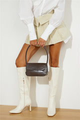 BILLINI Izalia Shoulder Bag Dark Chocolate Croc