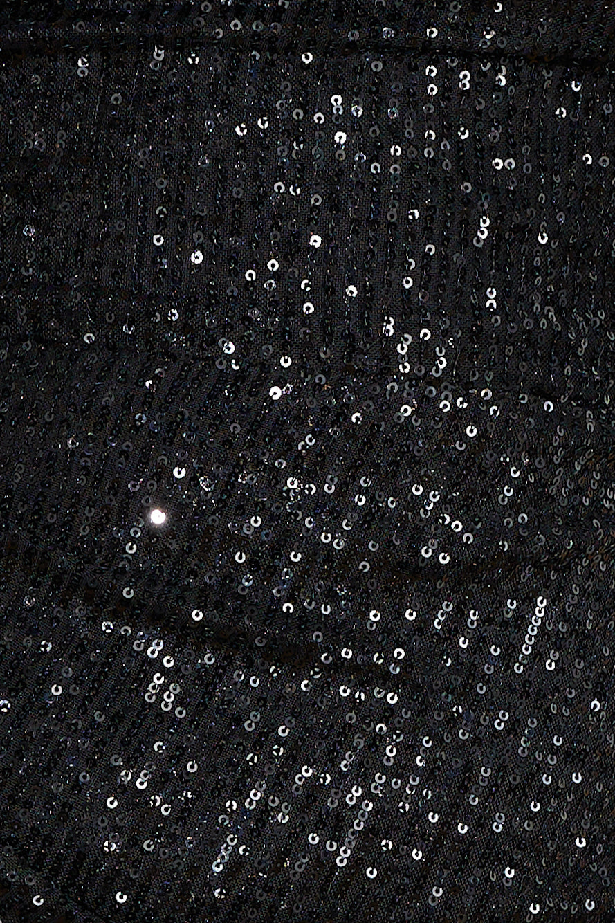 Glamourpuss Sequin Mini Dress Black