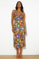 Oasis Of Love Midi Dress Brown