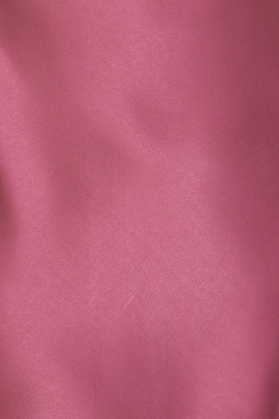 Feel Silky Satin Mini Dress Rose