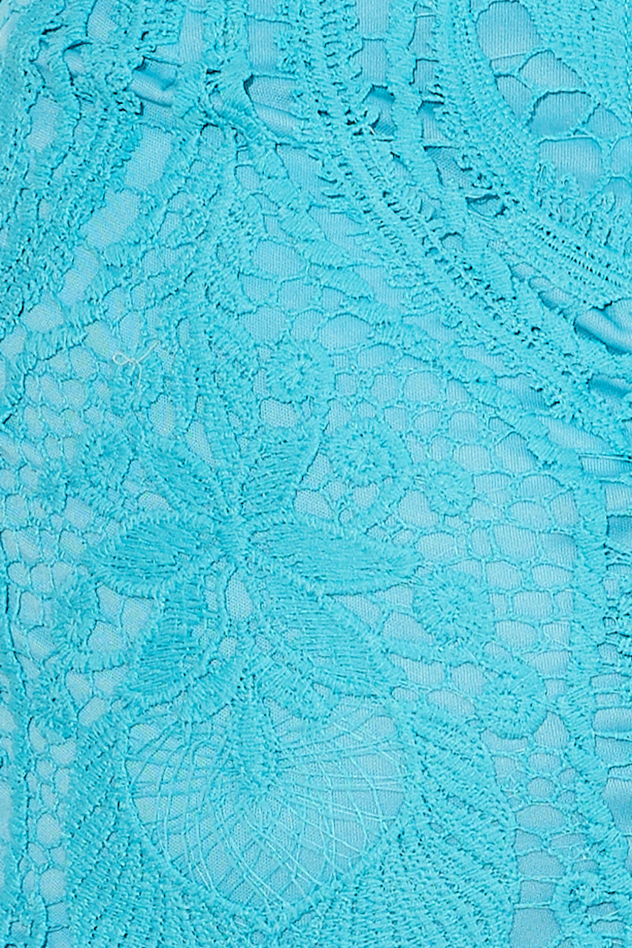 Daytime Romance Lace Mini Dress Blue