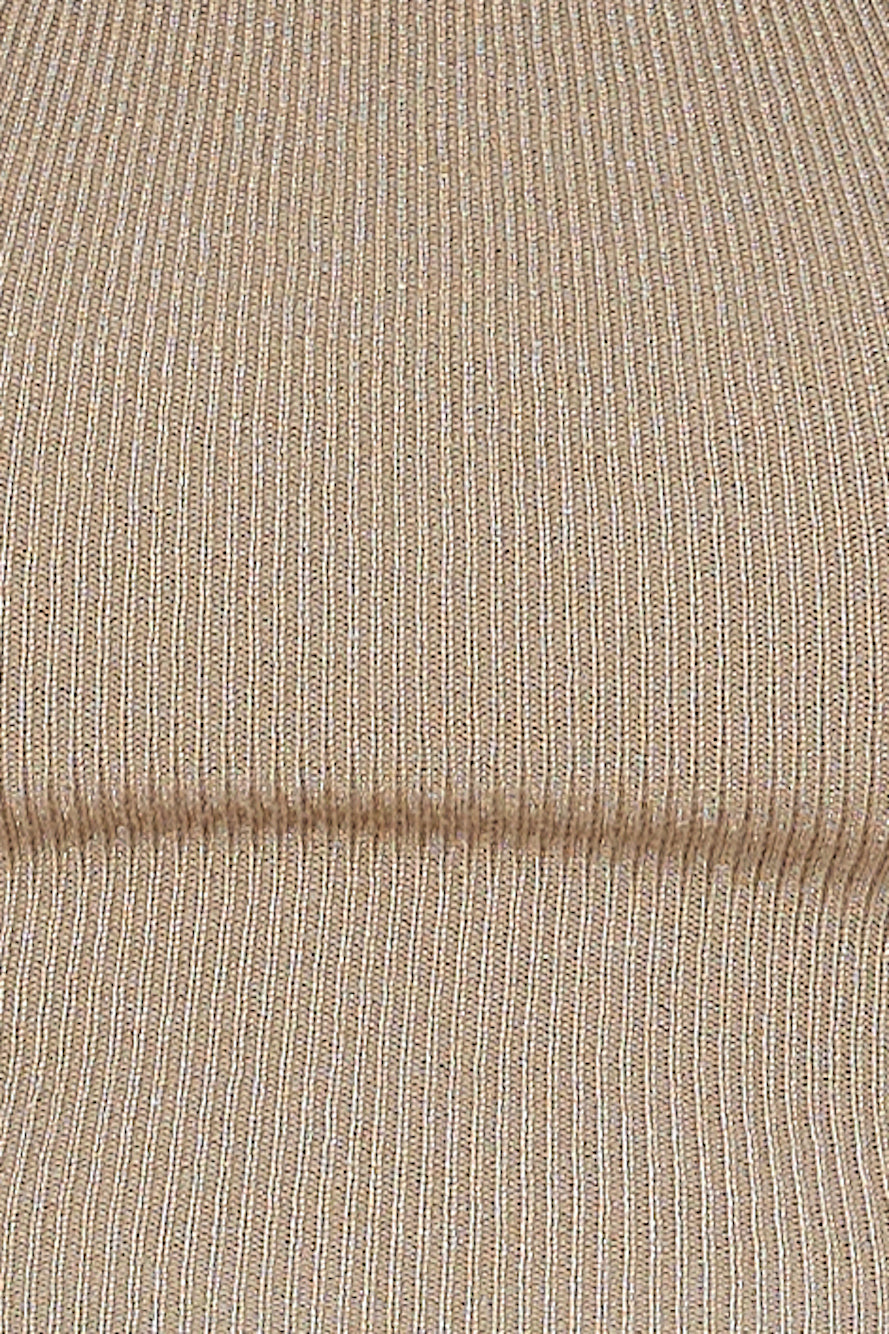 In Or Out Knit Crop Top Brown