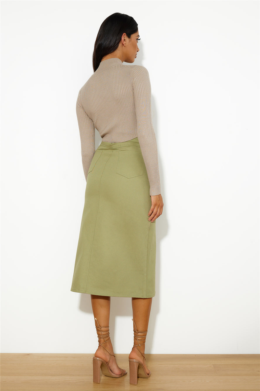 In Or Out Knit Crop Top Brown