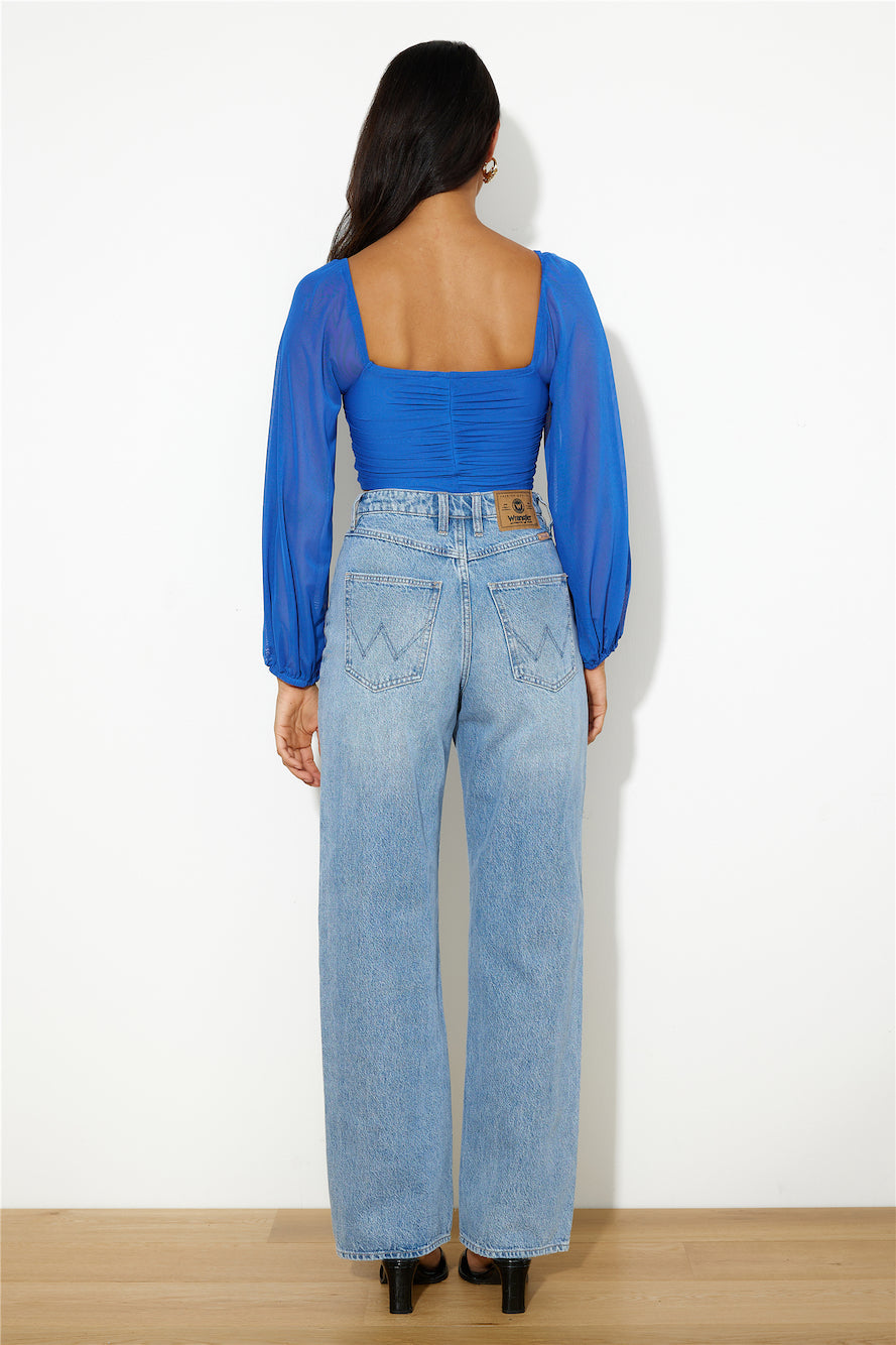 Enchanting Hymns Crop Cobalt Blue