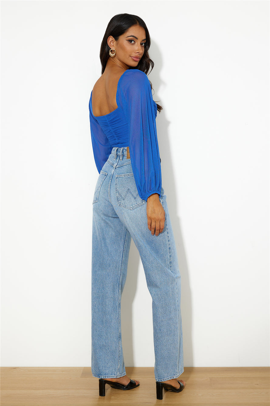 Enchanting Hymns Crop Cobalt Blue
