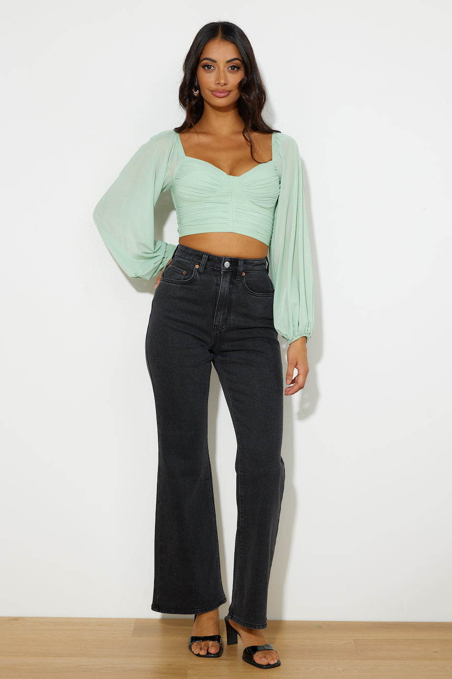 Enchanting Hymns Crop Light Green