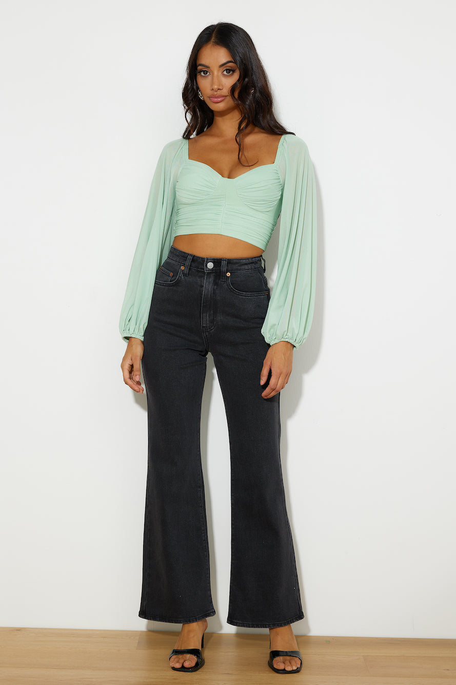 Enchanting Hymns Crop Light Green