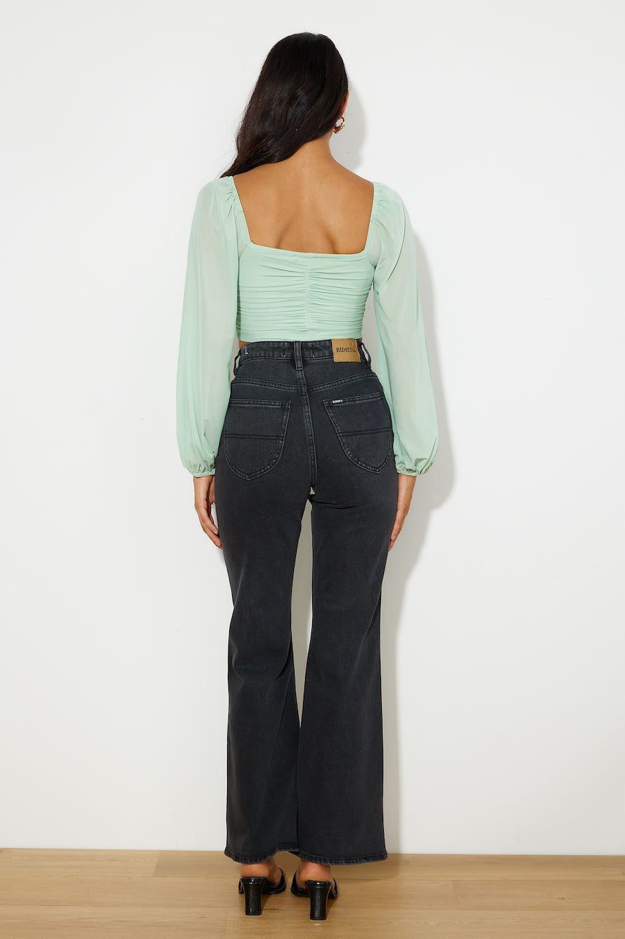 Enchanting Hymns Crop Light Green