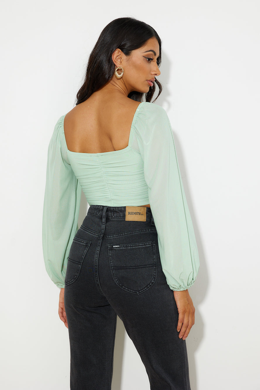 Enchanting Hymns Crop Light Green