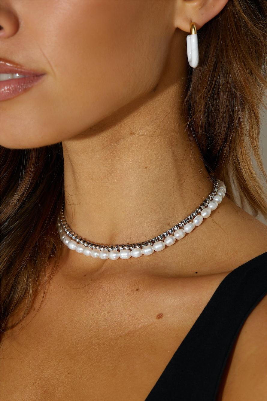 Freshwater Pearls Catherina Necklace White